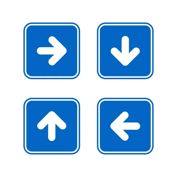 Establecer Arrow Icon Vector Logo Template — Archivo Imágenes Vectoriales