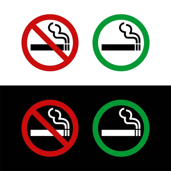 Zone Fumeurs Non Fumeurs Signalisation Vectorielle — Image vectorielle