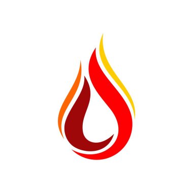 Öğe alev kırmızı Logo şablonu swoosh
