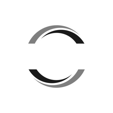 Soyut daire köprü çerçeve / sınır Logo şablonu