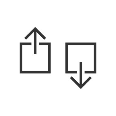 Download ve Upload ok simgesi Logo şablonu