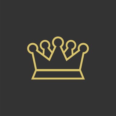 Crown Simge Vektör Logo Şablonu