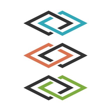 Elmas satırı Logo şablonu bağlı