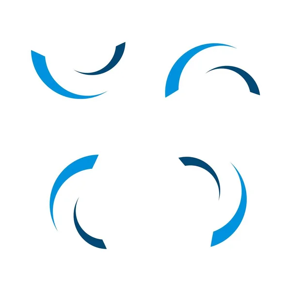 Vorlage Für Das Blaue Swoosh Logo — Stockvektor