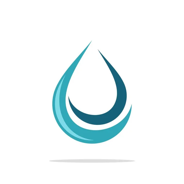 Plantilla Logotipo Agua Gota Ornamental Abstracta — Vector de stock