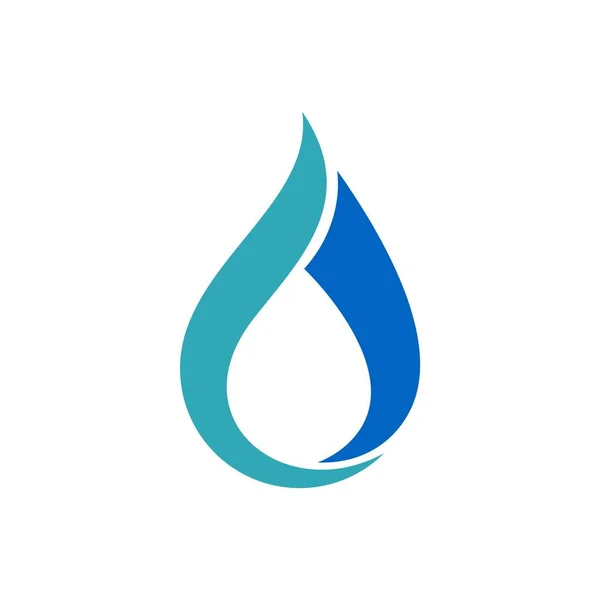 Plantilla Logotipo Ornamental Agua Gota — Vector de stock