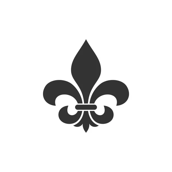 Heraldic Vintage Crest Flower Logo Template — Stock Vector