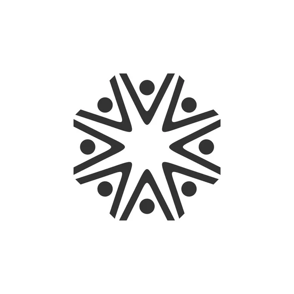 サークル スターライン観賞用ロゴのテンプレート — ストックベクタ
