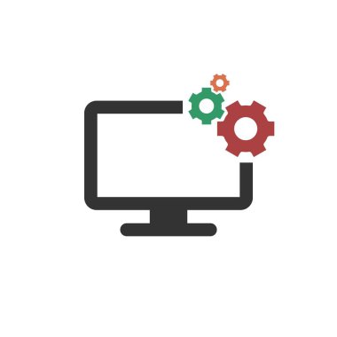 Masaüstü ekran, monitör, bilgisayar kutsal kişilerin resmi Logo şablonu onarmak