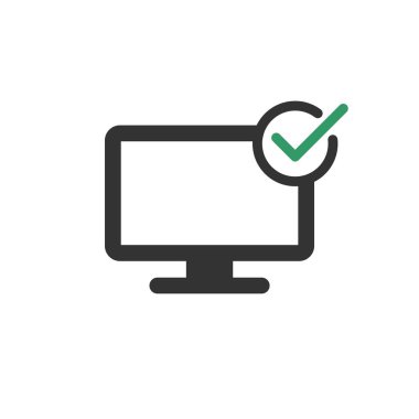 Mark masaüstü ekran, monitör, bilgisayar kutsal kişilerin resmi Logo şablonu alma