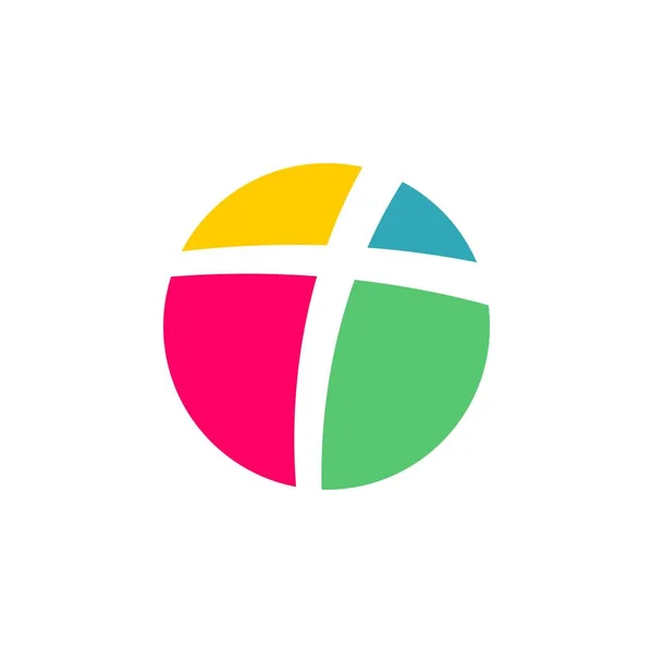 カラフルな教会のロゴのテンプレート — ストックベクタ