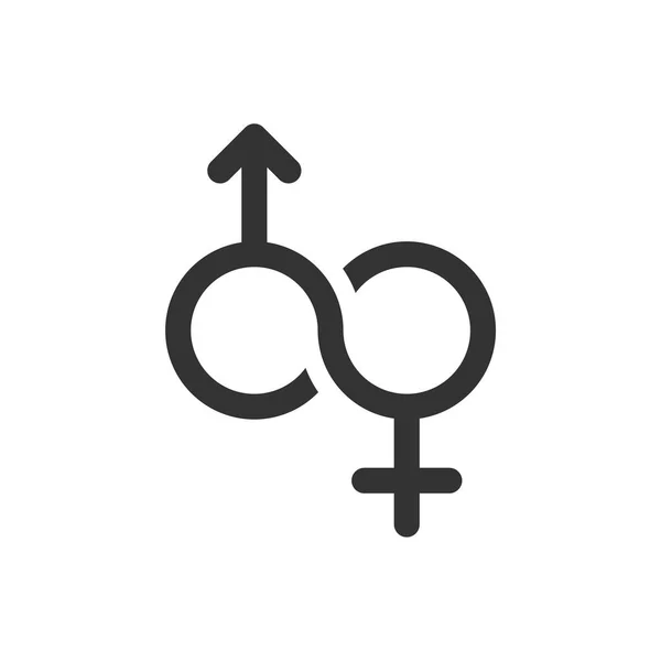 Plantilla Logotipo Ícono Femenino Masculino — Vector de stock