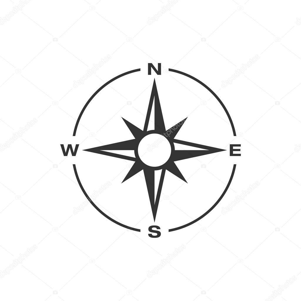 Compass Rose Icon Logo Template