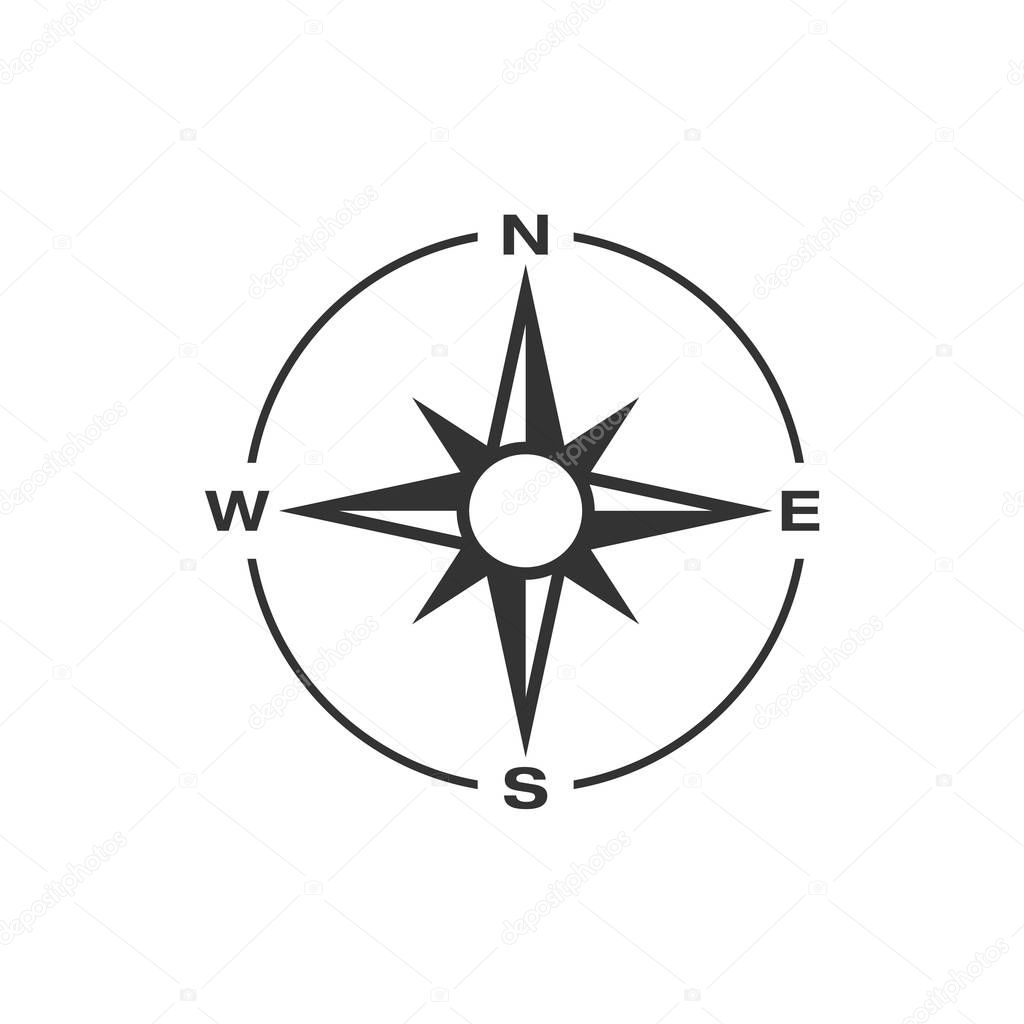 Compass Rose Icon Logo Template