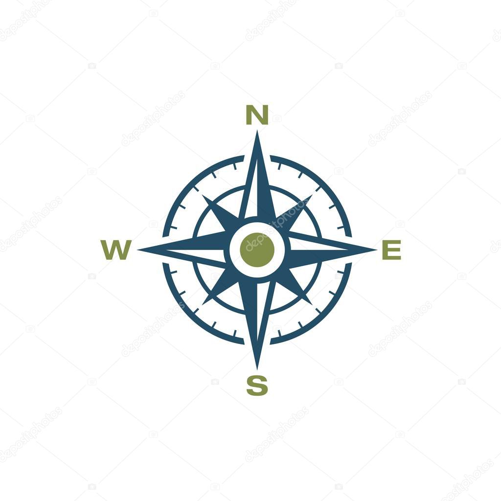 Compass Rose Icon Logo Template