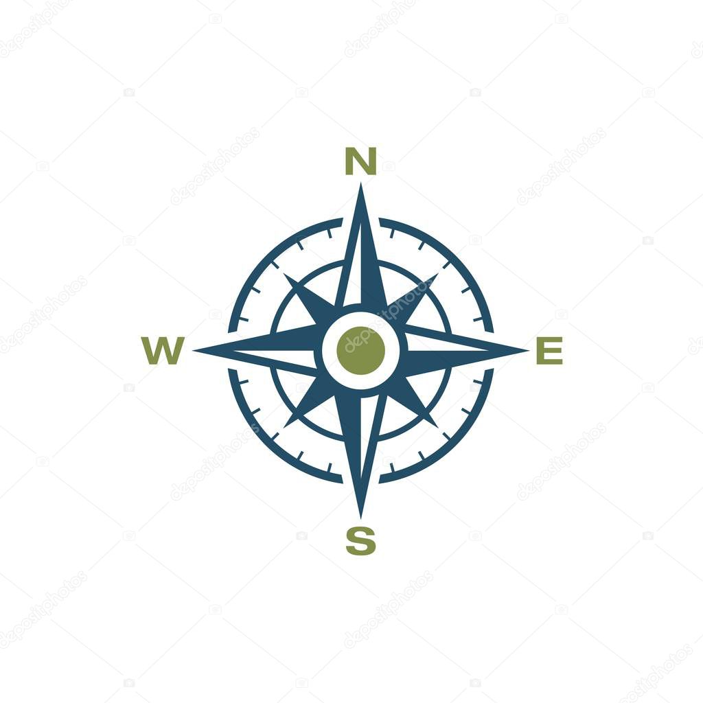 Compass Rose Icon Logo Template