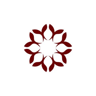 Soyut çiçek logo şablonu