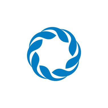 Soyut çiçek logo şablonu