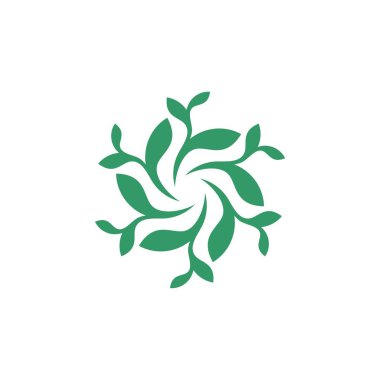 Soyut çiçek logo şablonu