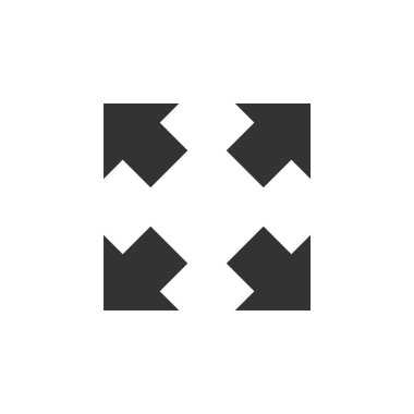 Tam ekran ok simgesi Logo şablonu