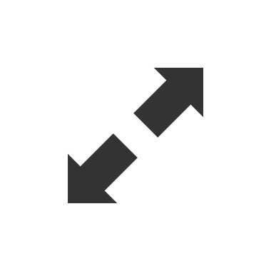 Tam ekran ok simgesi Logo şablonu