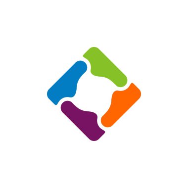 Kare ortaklık Logo şablonu