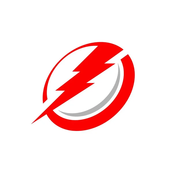 Thunderbolt Sköld Logotyp Mall — Stock vektor