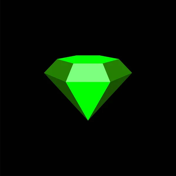 Groene Edelsteen Logo Sjabloon — Stockvector