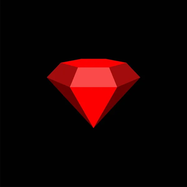 Plantilla Logotipo Piedra Preciosa Roja — Vector de stock