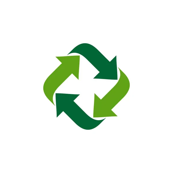 Recyceln Grünen Pfeil Logo Vorlage — Stockvektor