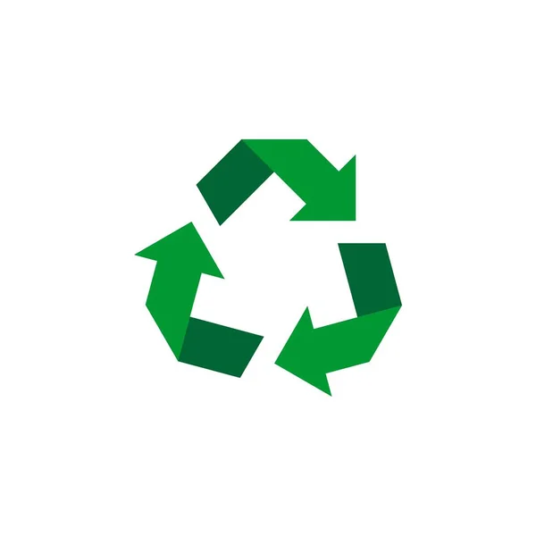 Recyceln Grünen Pfeil Logo Vorlage — Stockvektor