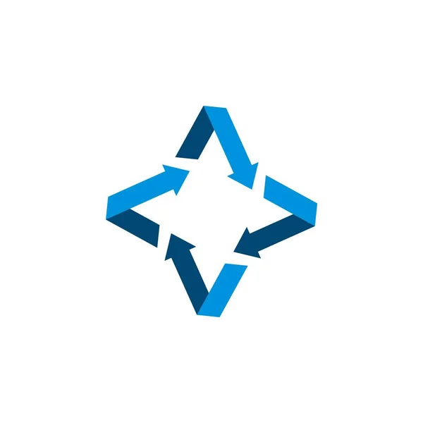 Plantilla Logotipo Flecha Estrella — Vector de stock