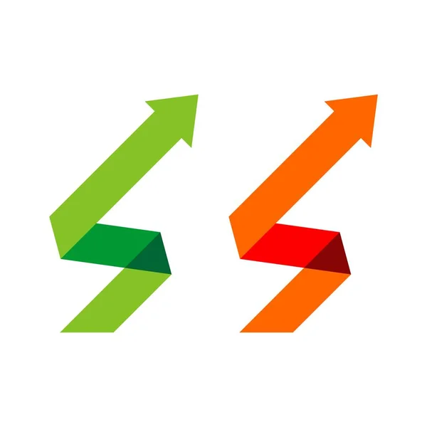 Briefsjabloon Pijl Logo — Stockvector