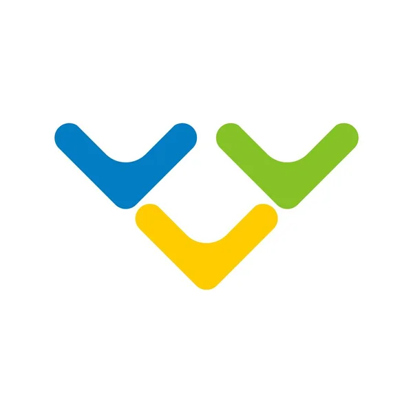 Plantilla Logotipo Tres Letras — Vector de stock