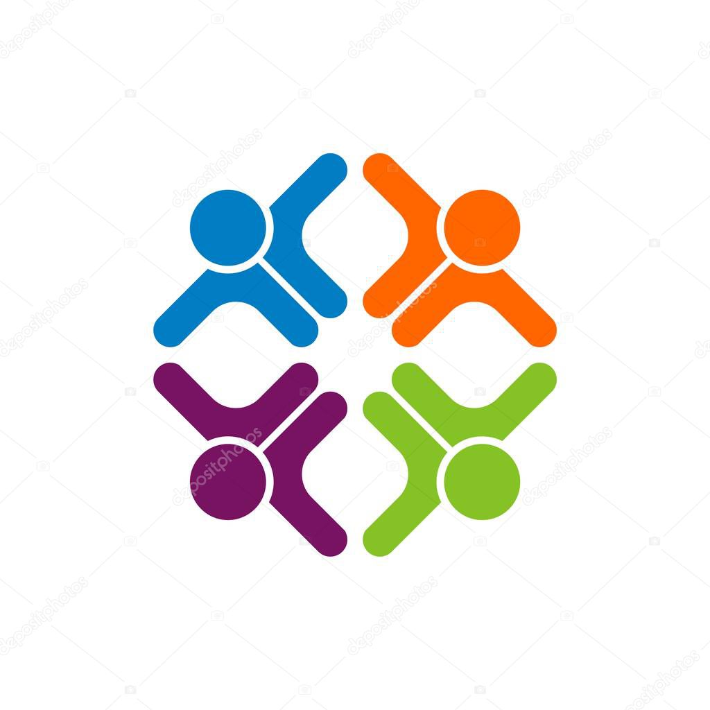 Teamwork vector Logo Template