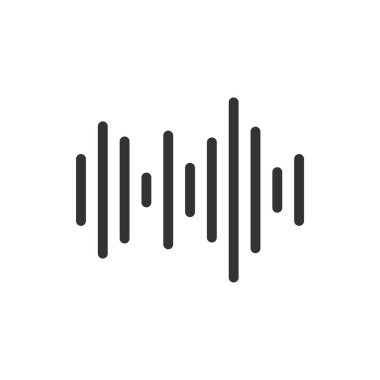 Ses dalgaları satırı Logo şablonu