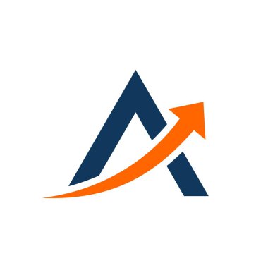 Bir harf ile ok Logo şablonu