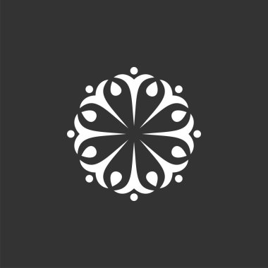 Süs çiçek Logo şablonu