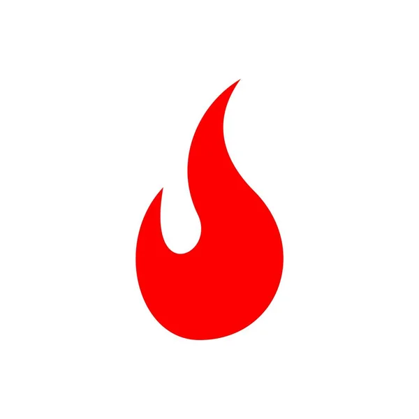 Red Fire Ball Logotyp Mall — Stock vektor