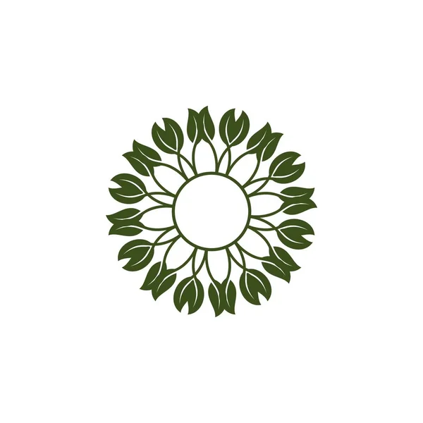 Звездный Круг Зеленые Листья — стоковый вектор