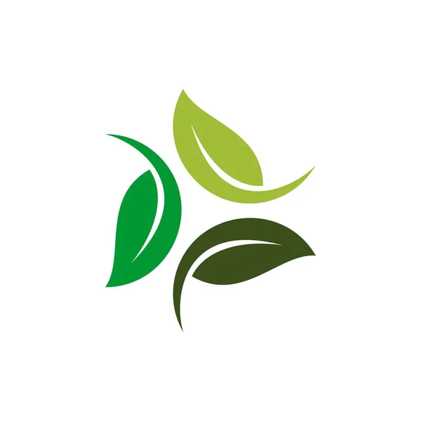 Gröna Blad Logotyp Mall — Stock vektor