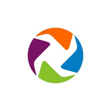 Daire soyut alıntı Logo şablonu