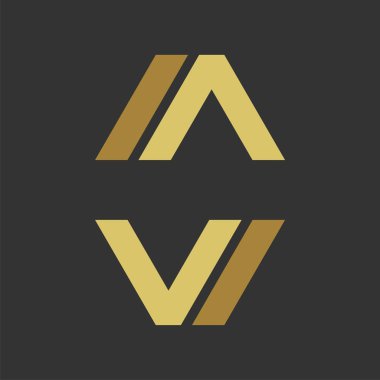 V mektup Logo şablonu