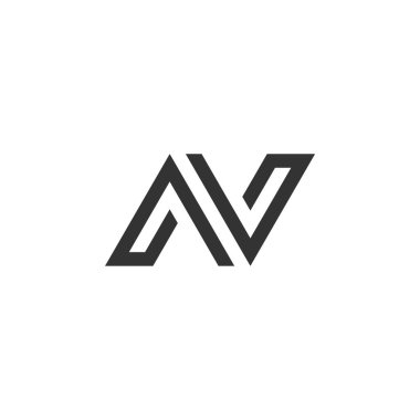 N Harfi Logo Şablonu