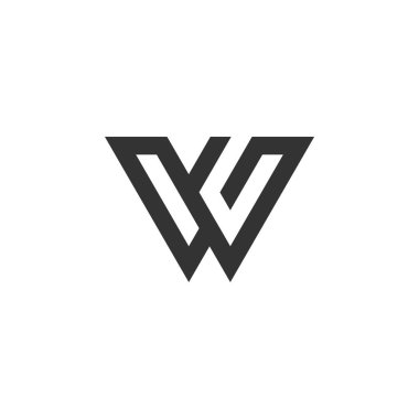W Harfi Logo Şablonu