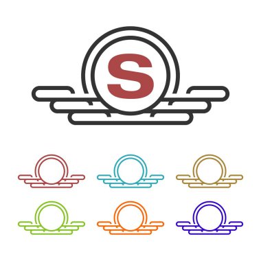 Kanat rozet ilk Logo şablonu