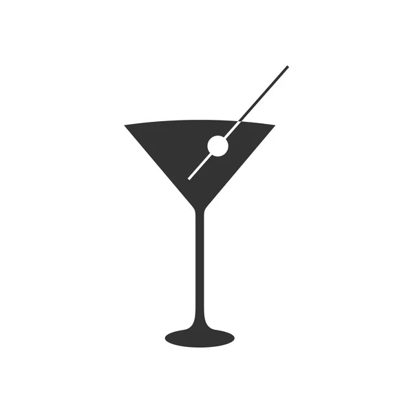 Modelo Logotipo Ícone Cocktail — Vetor de Stock