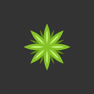 Daire dekoratif çiçek Logo şablonu