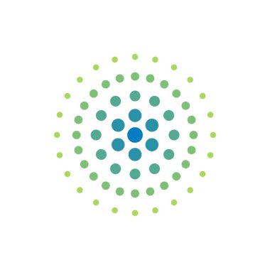 Daire noktalar piksel Logo şablonu