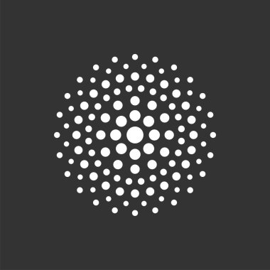 Daire noktalar piksel Logo şablonu